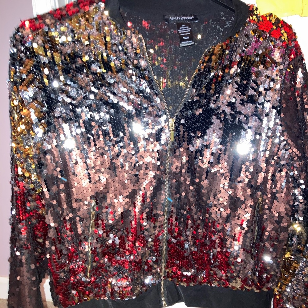 Ashley Stewart Sequin Jacket